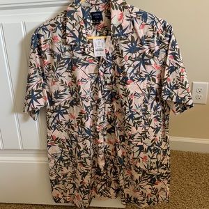 NWT J Crew Hawaiian Short Sleeve Shirt Men M